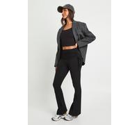 Boohoo Basic Fold Over Waist Flare Legging In Black black 12