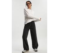 Boohoo Basic High Waist Wide Leg Jean In Washed Black washed black 14/32L