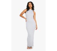 Boohoo Basic Rib Racer Neck Maxi In Grey Marl grey marl 14