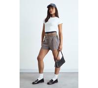 Boohoo Basic Rib Short Sleeve Fitted Top In White white 12