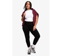 Boohoo Basics Plus High Waisted Deep Waistband Legging In Black black 20