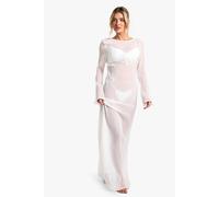Boohoo Beachwear Essentials Maxi Dress In White white S