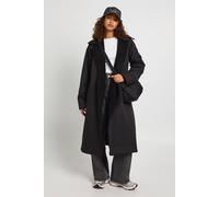 Boohoo Borg Lined Mac In Black black 10