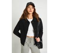 Boohoo Boucle Knit Toggle Button Oversized Jumper In Black black L