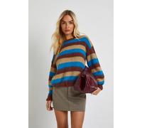 Boohoo Brushed Soft Knit Oversized Crew Neck Jumper multi