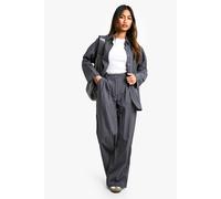 Boohoo Casual Wide Leg Trousers In Charcoal charcoal 12