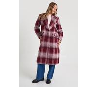 Boohoo Check Oversized Double-Breasted Coat In Pink pink 8