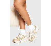 Boohoo Chunky Sports Trainers In Gold gold 4