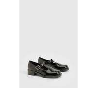 Boohoo Chunky Square Toe Mary Jane In Black black 8