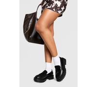 Boohoo Chunky Tassel Loafers In Black black 4