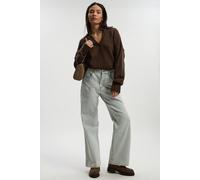 Boohoo Comfort Stretch High Waist Straight Leg Jean In Bleached Blue bleached blue 10/32L