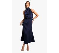 Boohoo Cowl Neck Sleeveless Midaxi In Navy navy 10