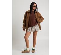 Boohoo Crew Neck Knit Jumper In Chocolate chocolate S