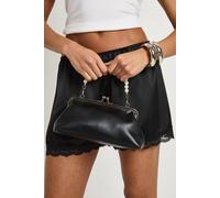 Boohoo Detachable Pearl Handle Grab Bag In Black black One Size