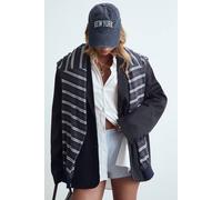 Boohoo Dip Hem Oversized Shirt In White white 8