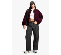 Boohoo Distressed Waist Detail Trousers In Charcoal charcoal 10