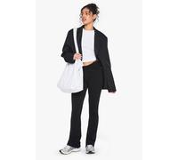 Boohoo Double Layer Modal Jersey Twist Flare Trouser In Black black 14