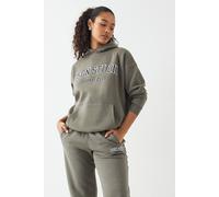 Boohoo Dsgn Studio Applique Oversized Hoodie In Khaki khaki XXL