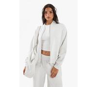 Boohoo Dsgn Studio Bomber Zip Through Sweatshirt In Ash Grey ash grey XS