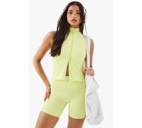 Boohoo Dsgn Studio Sleeveless Zip Through Top In Lime lime S