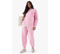 Boohoo Dsgn Studio Sports Bubble Slogan Oversized Jogger In Pink pink L