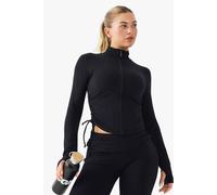 Boohoo Dsgn Studio Ultra Sculpt Ruched Side Sports Jacket In Black black XS