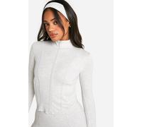 Boohoo Dsgn Studio Ultra Sculpt Zip Through Jacket In Ash Grey ash grey S