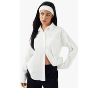 Boohoo Dsgn Studio Woven Label Oversized Pocket Detail Shirt In White white M