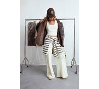 Boohoo Extreme Pleat Wide Leg Trousers In Ivory ivory 12