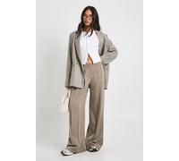 Boohoo Extreme Pleat Wide Leg Trousers In Taupe taupe 14