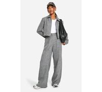 Boohoo Extreme Wide Leg Tailored Trousers In Slate Grey slate grey 14
