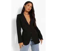 Boohoo Fitted Tailored Blazer In Black black 8