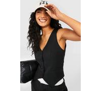 Boohoo Fitted Tailored Waistcoat In Black black 10