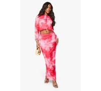 Boohoo Floral Print Woven Maxi Skirt In Pink pink 6