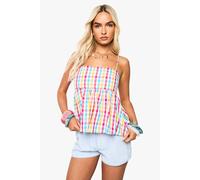 boohoo Women's Gingham Smock Cami | Size: 12
