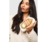 Boohoo Hardware Detail Acrylic Clutch Bag In Ivory ivory One Size