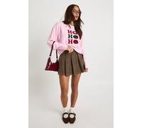 Boohoo Ho Ho Ho Christmas Jumper In Pink pink L
