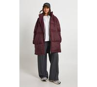 Boohoo Hooded Cinched Waist Puffer Jacket In Chocolate chocolate 16