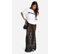 Boohoo Lace Maxi Column Skirt In Black black 8