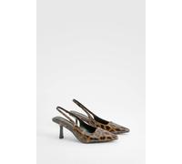 Boohoo Leopard Low Stiletto Slingback Court Shoe leopard 6