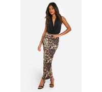Boohoo Leopard Print Midaxi Skirt leopard 16