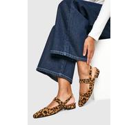 Boohoo Leopard Slingback Flats With Double Strap leopard 8