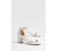 Boohoo Low Block Barely There Heels In White white 8