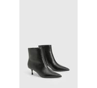 Boohoo Low Stiletto Pointed Toe Ankle Boots In Black black 6
