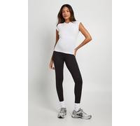 boohoo Women's Maternity 2 Pack Over The Bump Leggings Pants in Black | Size: 10