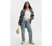 Boohoo Maternity Over The Bump Straight Leg Jeans In Light Blue light blue 14