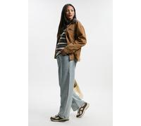 Boohoo Maternity Over The Bump Wide Leg Jeans In Light Blue light blue 18