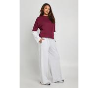 Boohoo Maternity Rib Wide Leg Trouser In Ash Grey ash grey 10