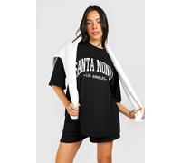 Boohoo Maternity Santa Monica Oversized T-Shirt In Black black 12