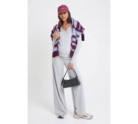Boohoo Maternity Soft Rib Wrap Top Long Sleeve & Trouser Lounge Set In Grey grey 8